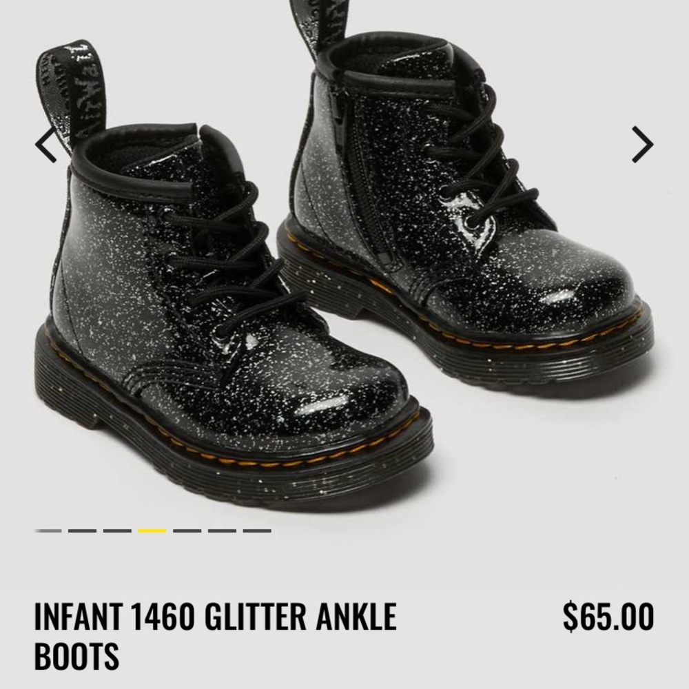 INFANT 1460 GLITTER ANKLE BOOTS